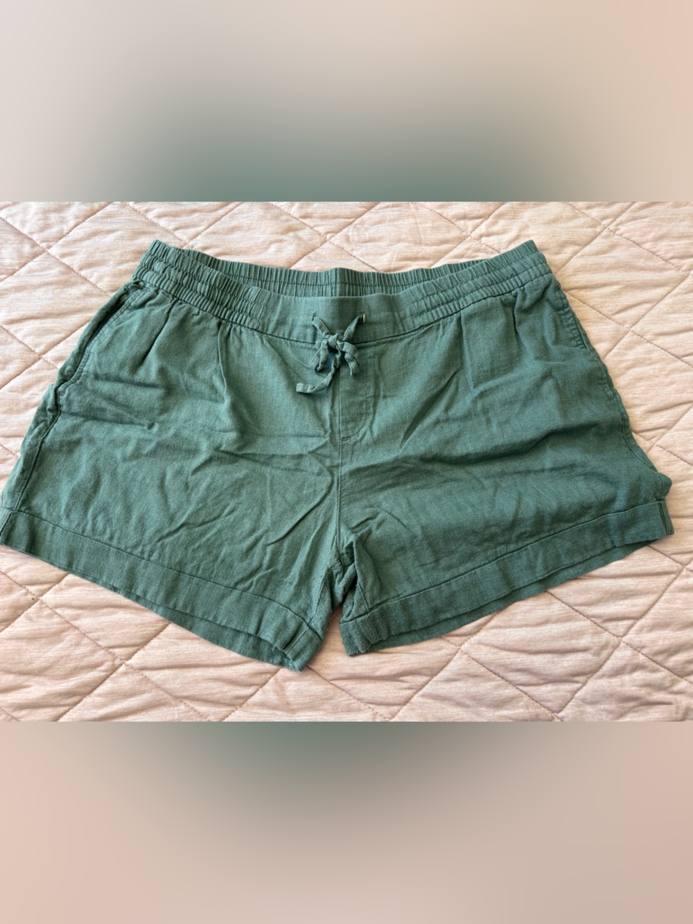 Old Navy Olive Green High-Waist Drawstring Women's Shorts